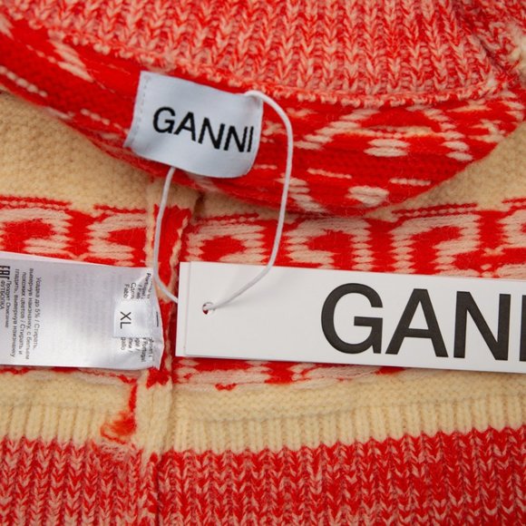Ganni Summer Organic Wool Jumper | Red - Picture 9 of 9